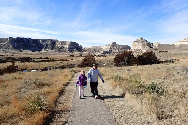 Senderismo en el Monumento Nacional Scotts Bluff, Nebraska