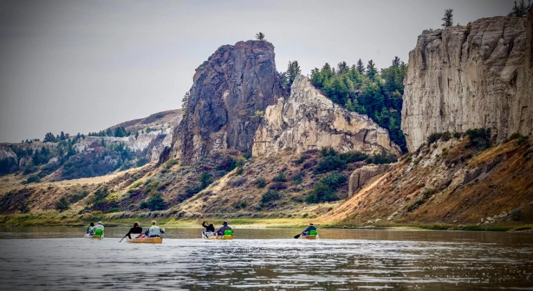 Kayaking in Missouri River
