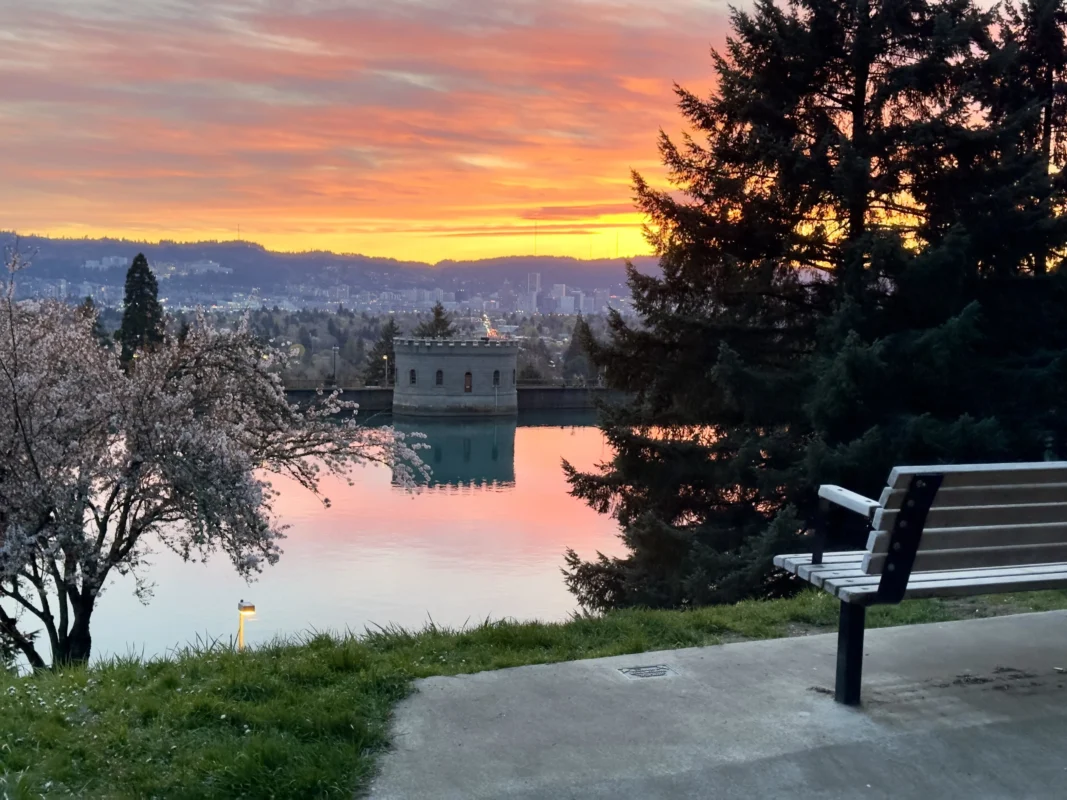  Sunset at Mount Tabor Park