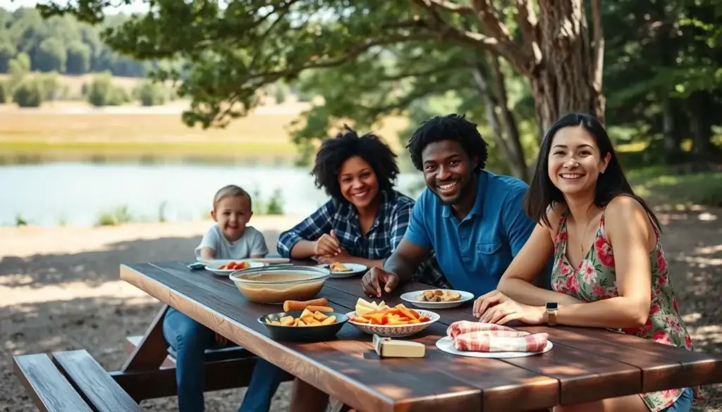 picnic with family activities at rock cut state park 