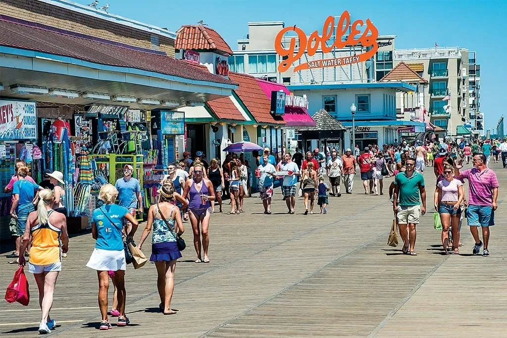 Footfall Over Rehoboth Beach Boardwalk