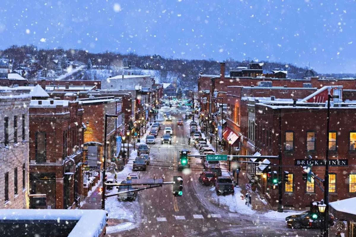 stillwater in winter. image